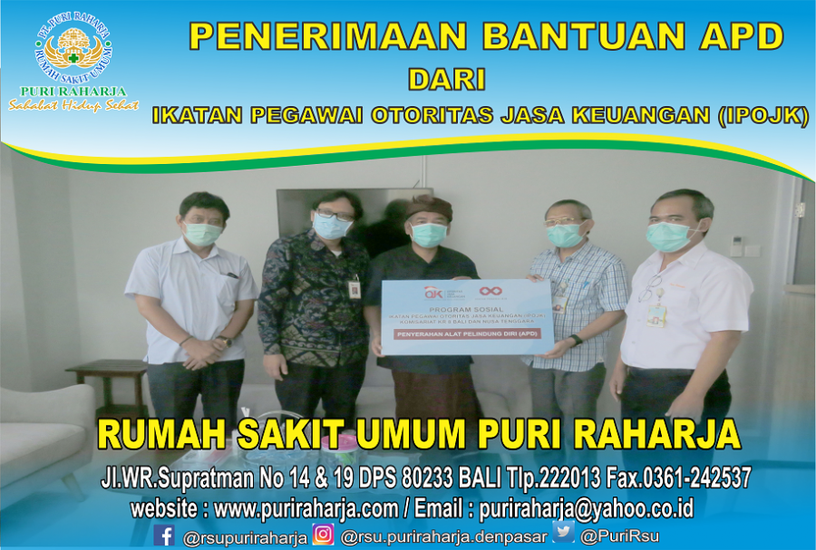 RSU Puri Raharja Menerima APD (IPOJK)